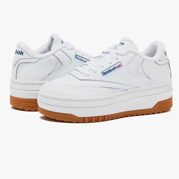 Reebok Shoes - Reebok Club C Extra Platform Sneakers White/Blue